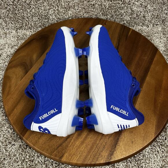 Size 8 - New Balance Women’s FuelCell Fuse V4 Molded Softball Shoe Blue White - Picture 8 of 12